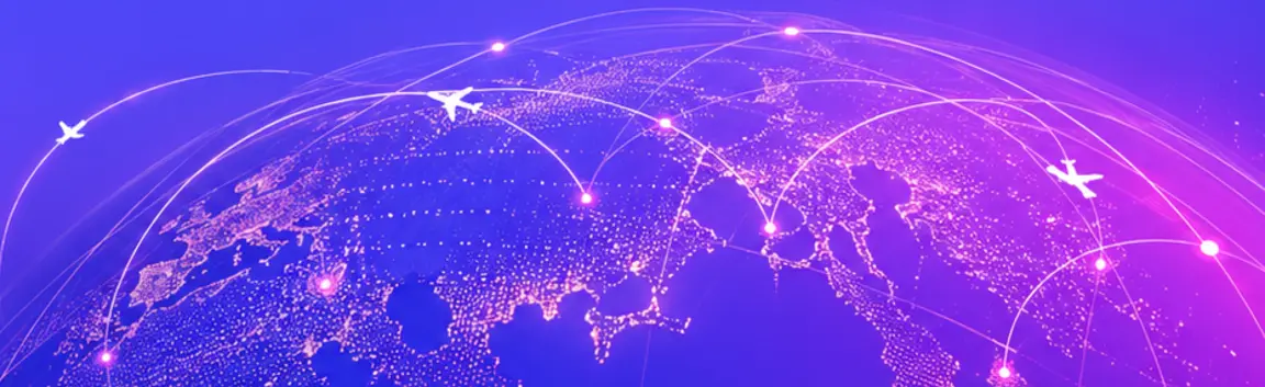 Global aviation route network